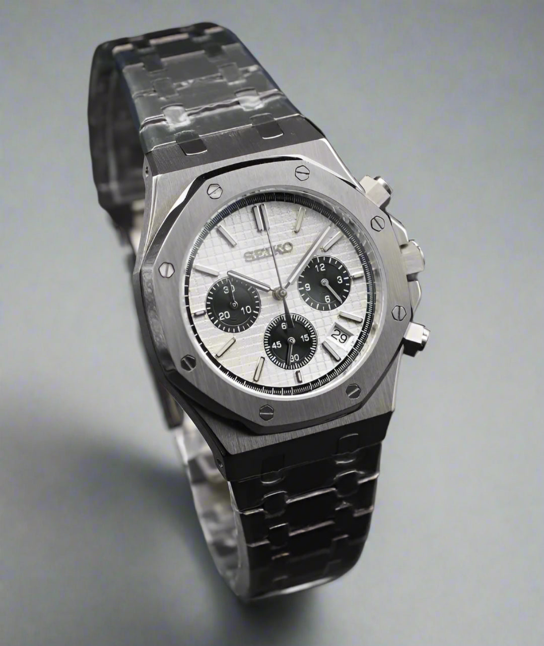 Royal Oak Rose Gold Green Dial Custom Mod