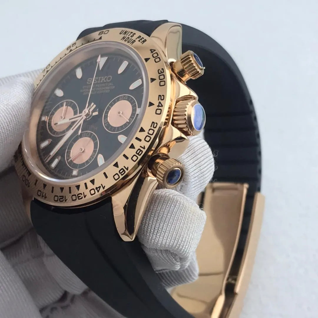 Daytona Black Rose Gold Oysterflex Custom Mod