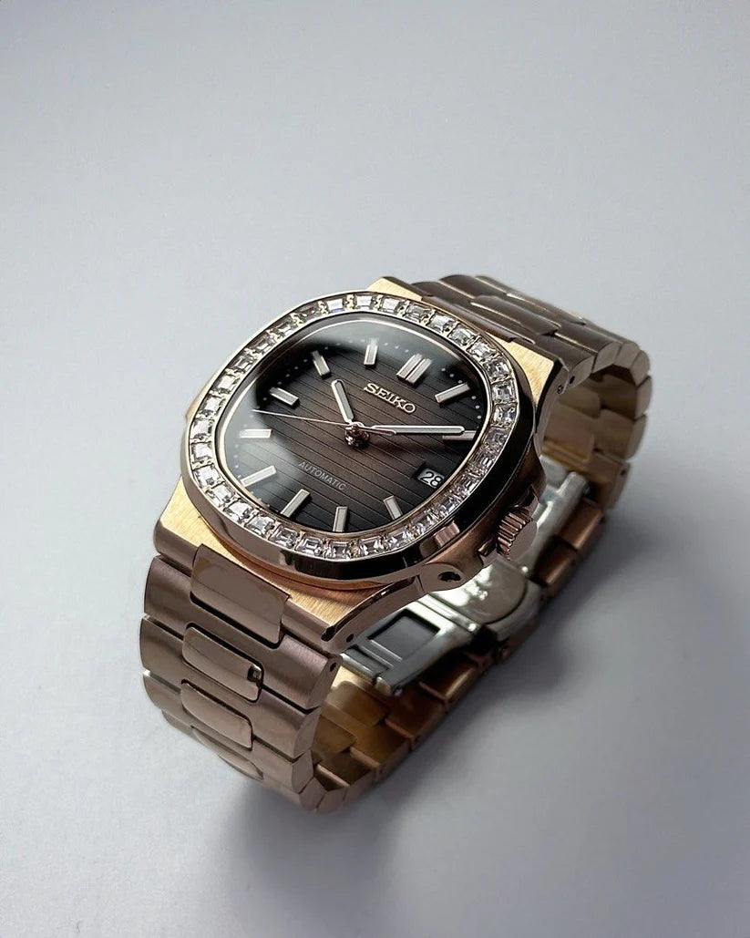 Nautilus "Brown” Diamond Bezel Custom Mod