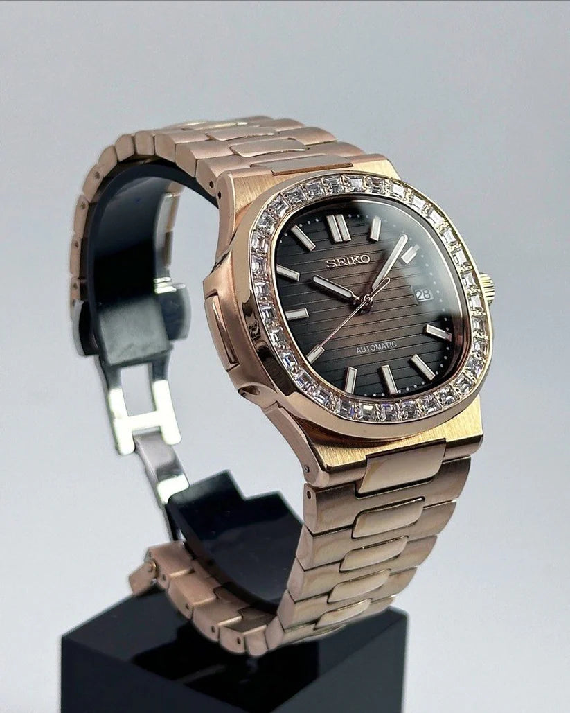Nautilus "Brown” Diamond Bezel Custom Mod