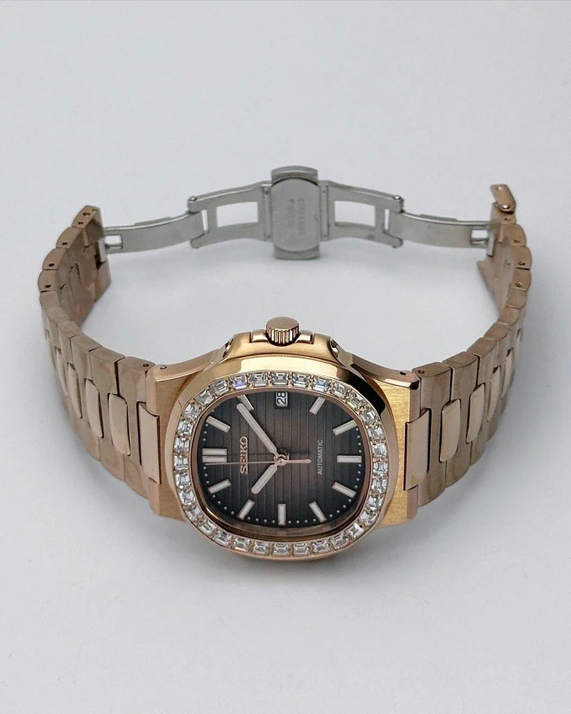 Nautilus "Brown” Diamond Bezel Custom Mod