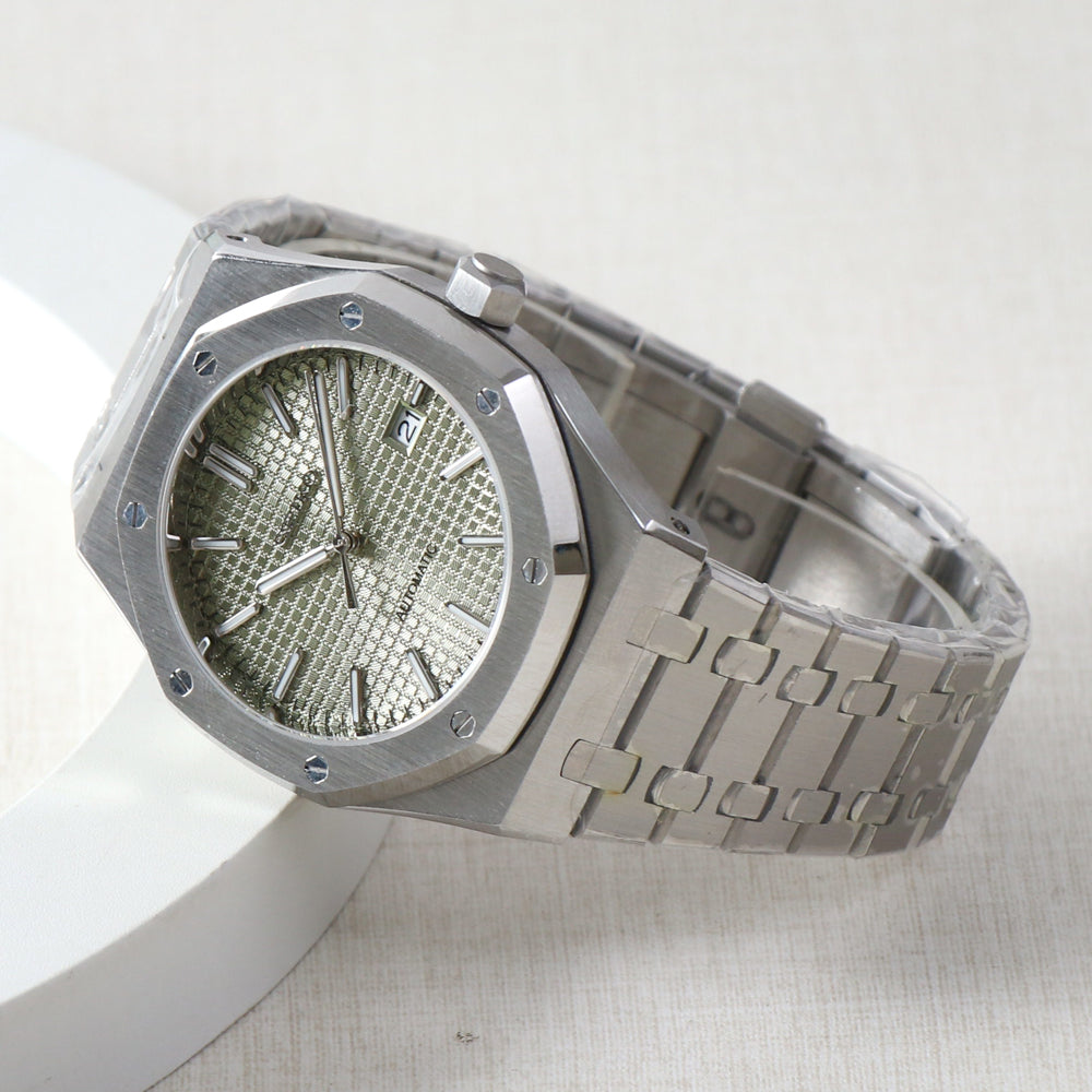 Royal Oak Rose Gold Green Dial Custom Mod