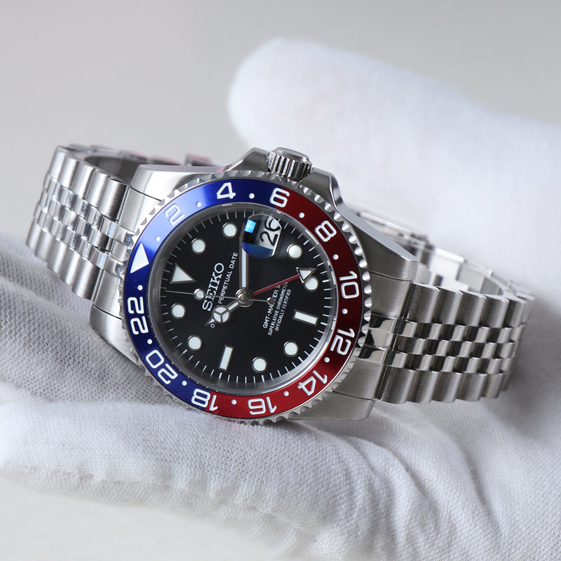 GMT Master II "Pepsi" Black Dial Custom Mod