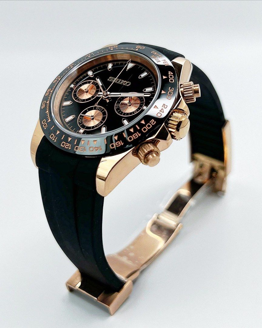 Daytona Black Rose Gold Oysterflex Custom Mod