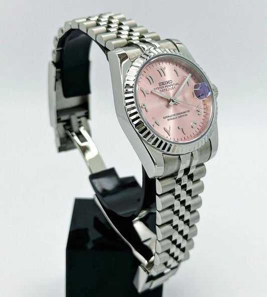 Datejust Pink Arabic Dial Custom Mod