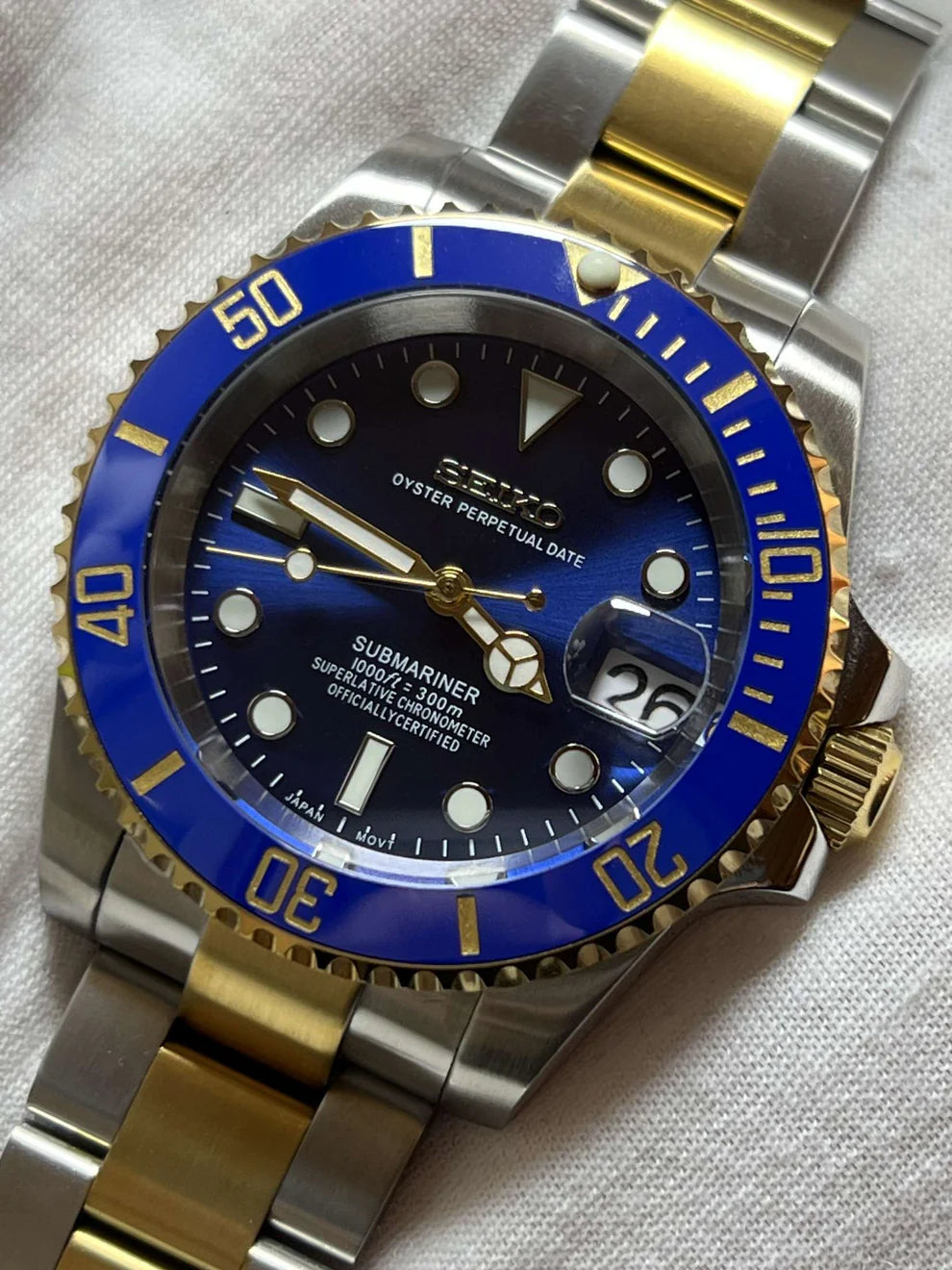 Submariner "Bluesy" Two Tone Custom Mod