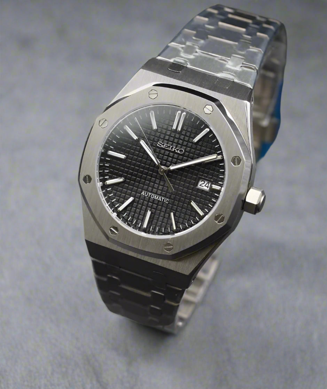 Royal Oak Rose Gold Green Dial Custom Mod