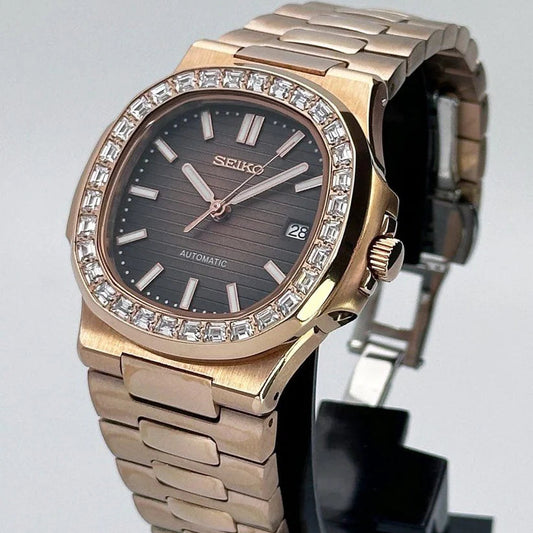 Nautilus "Brown” Diamond Bezel Custom Mod