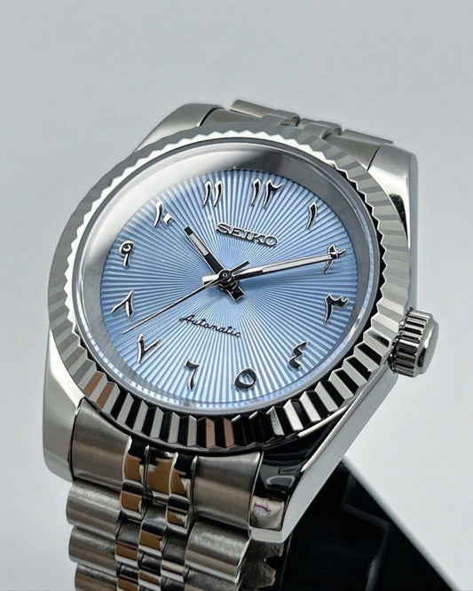 Datejust Arabic Sky Blue Dial Custom Mod