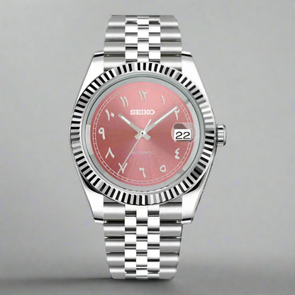 Datejust Pink Arabic Dial Custom Mod