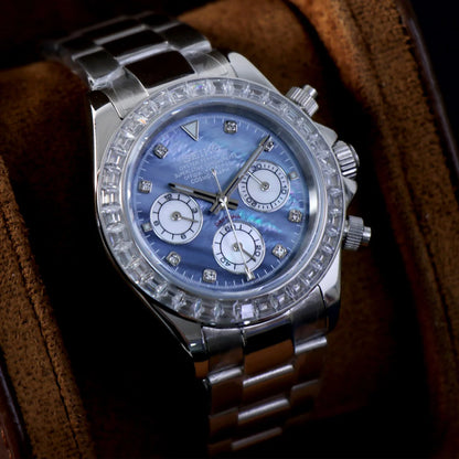 Daytona 'Sodalite' Dial Blue Sapphire Bezel with Diamond Custom Mod