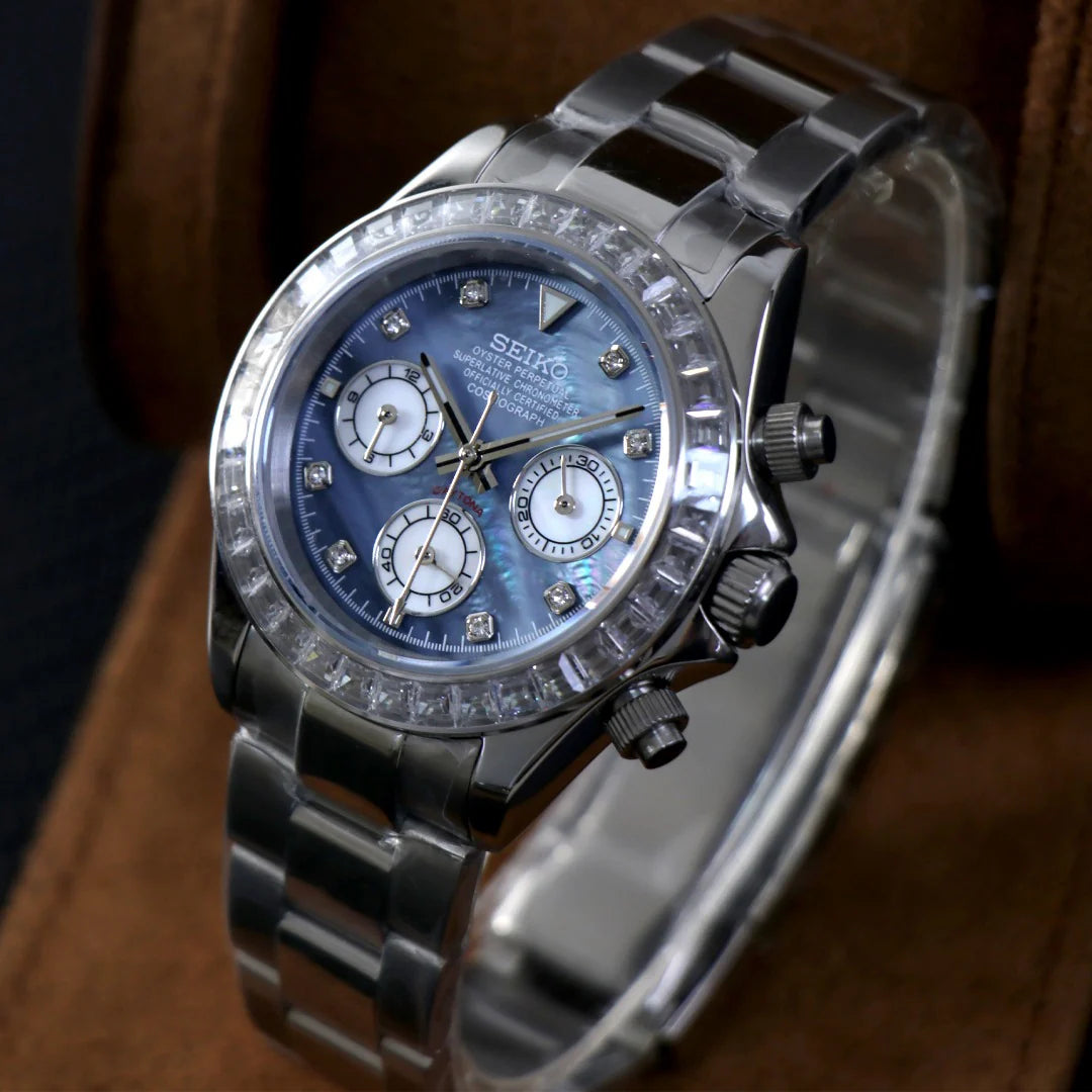 Daytona 'Sodalite' Dial Blue Sapphire Bezel with Diamond Custom Mod