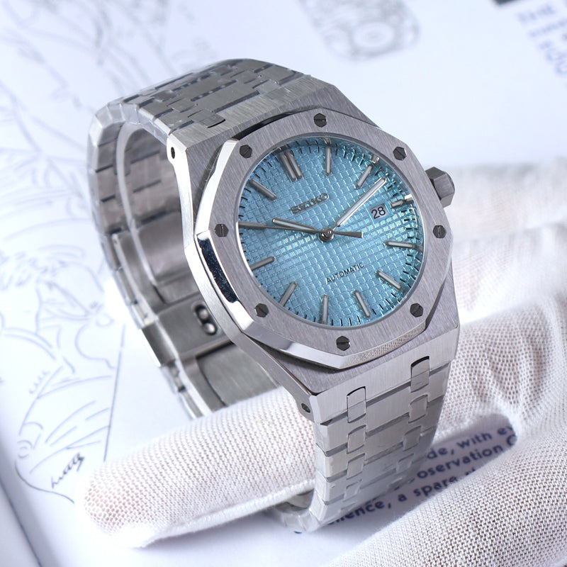 Royal Oak Rose Gold Green Dial Custom Mod