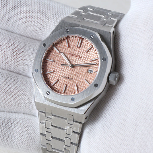Royal Oak Rose Gold Green Dial Custom Mod