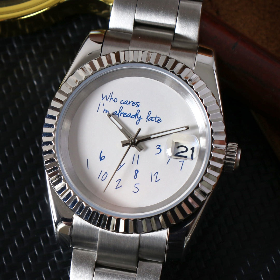 Datejust 'Who Cares I'm Already Late' Custom Mod