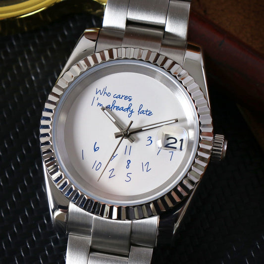Datejust 'Who Cares I'm Already Late' Custom Mod