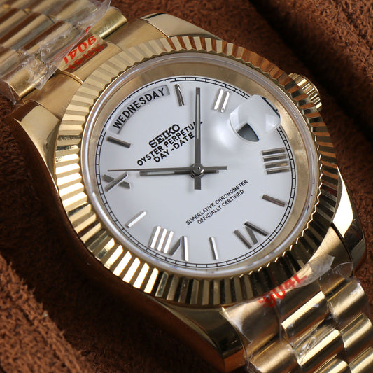 Daydate Gold-White Two Tone Custom Mod