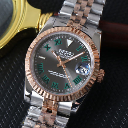 Datejust "Wimbledon" Two Tone Rose Gold Custom Mod