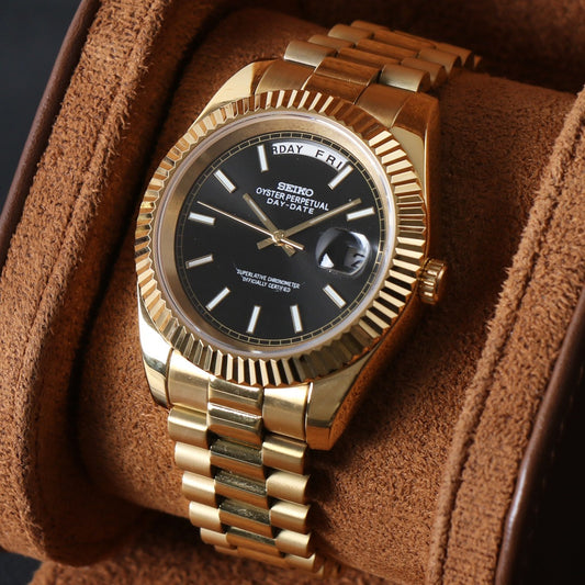 Daydate Black Gold Two Tone Custom Mod