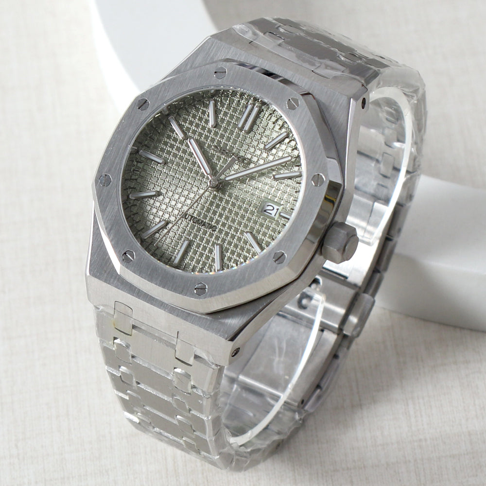 Royal Oak Rose Gold Green Dial Custom Mod