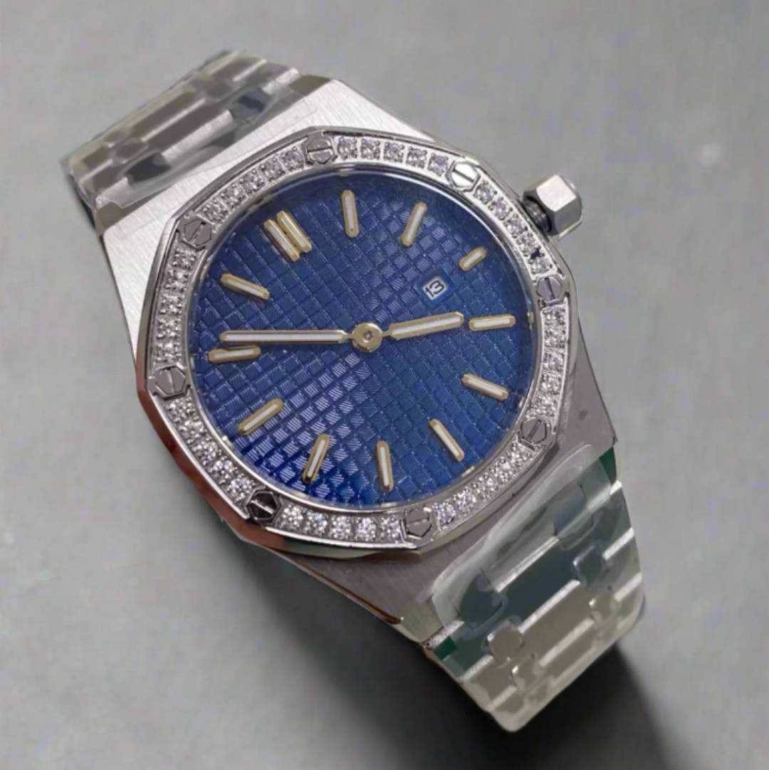 Royal Oak Rose Gold Green Dial Custom Mod