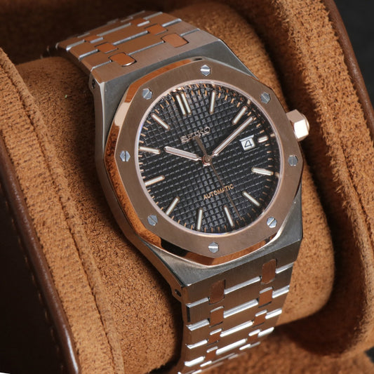 Royal Oak Rose Gold Black Custom Mod