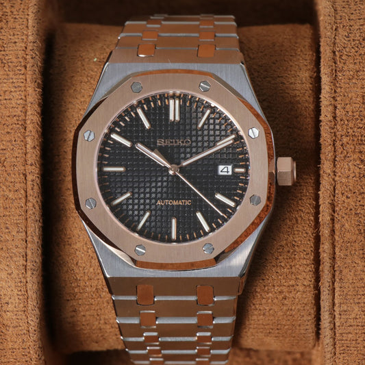 Royal Oak Rose Gold Black Custom Mod