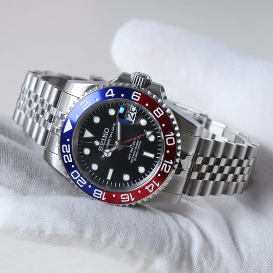 GMT Master II "Pepsi" Black Dial Custom Mod