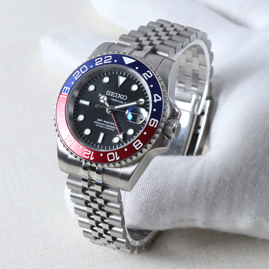 GMT Master II "Pepsi" Black Dial Custom Mod