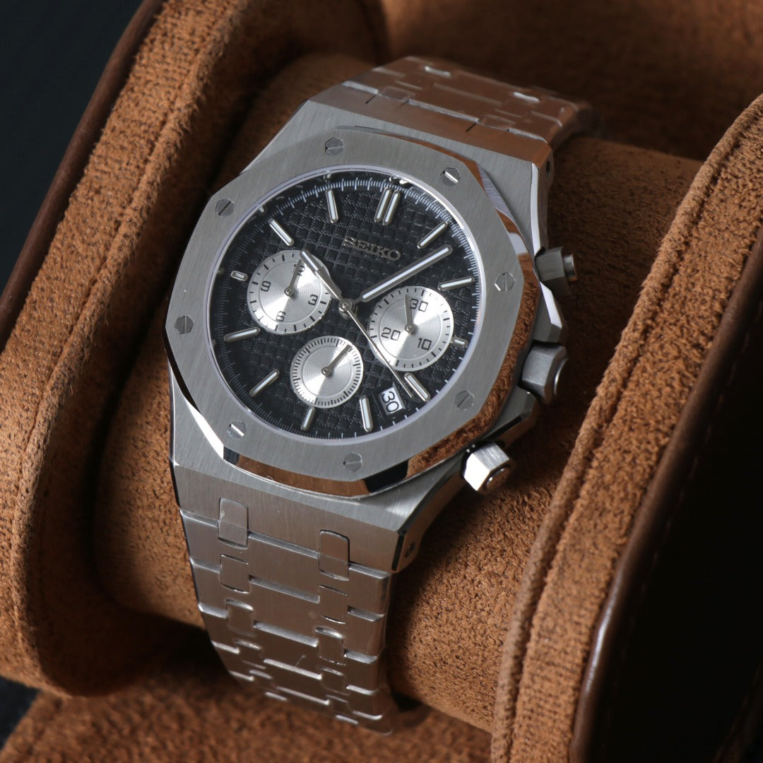 Royal Oak Chronograph Silver Black Custom Mod