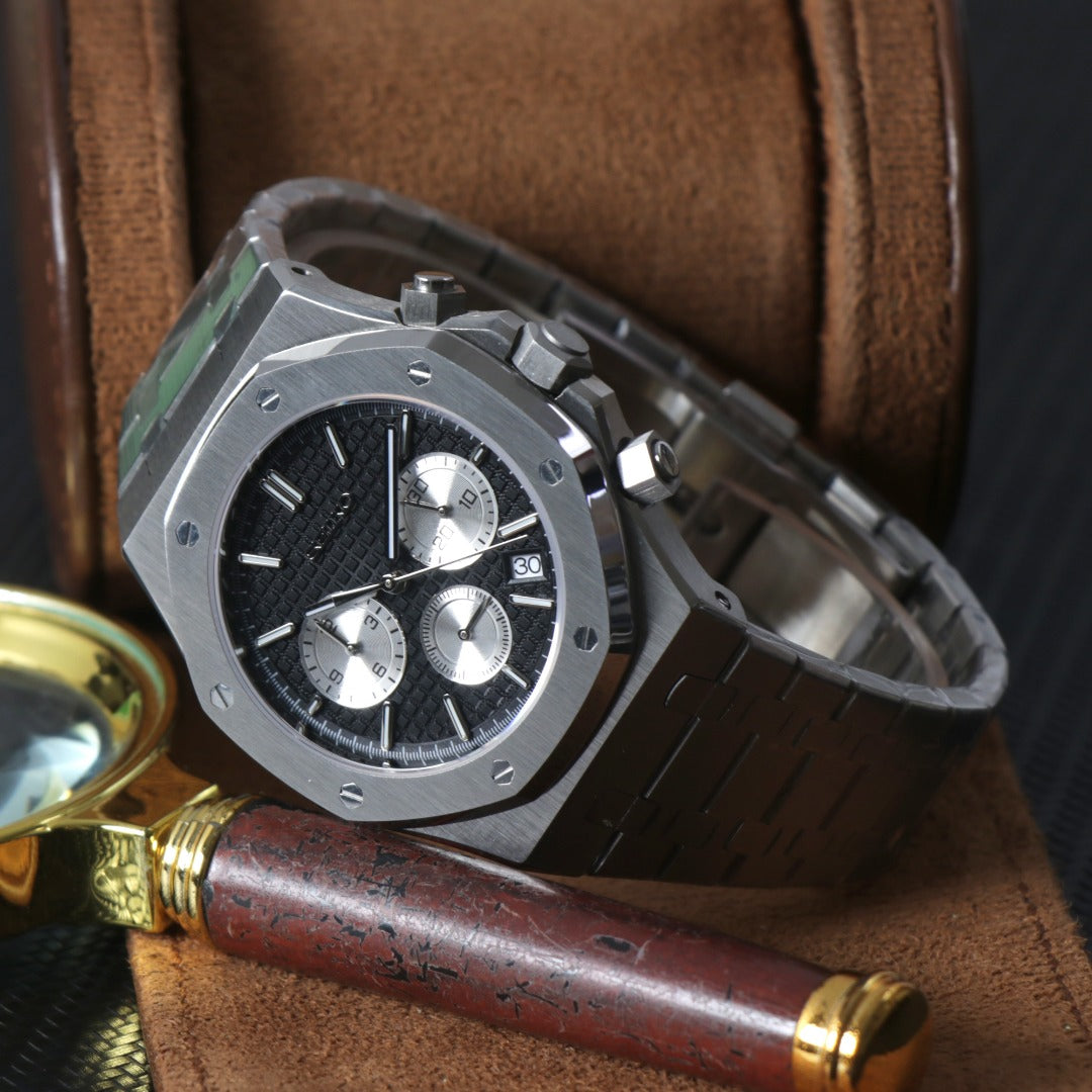 Royal Oak Chronograph Silver Black Custom Mod