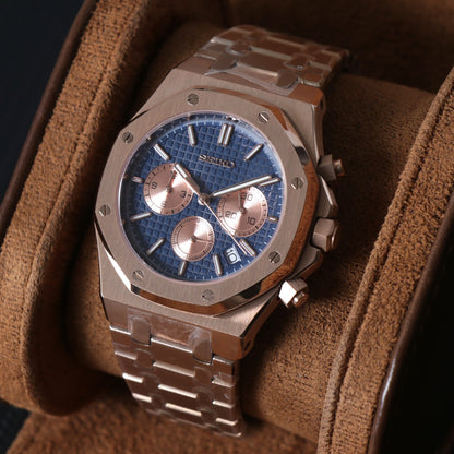 Royal Oak Chronograph Rose Gold Blue Custom Mod
