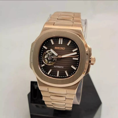 Nautilus "Rose Gold & Chocolate” Openheart Custom Mod