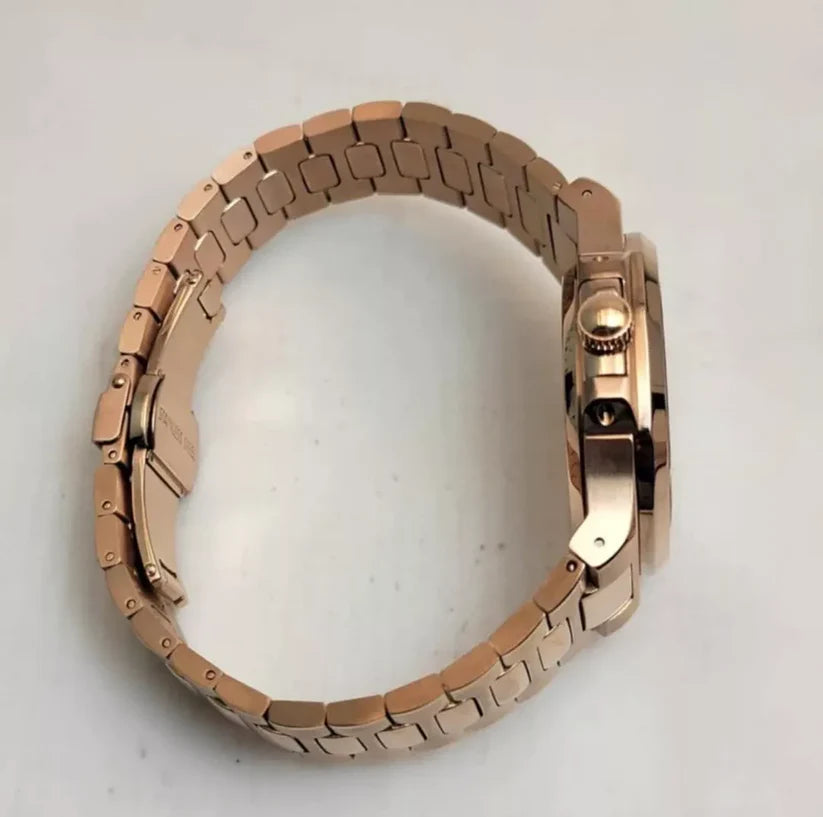 Nautilus "Rose Gold & Black Dial Open Heart" Custom Mod