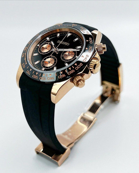 Daytona Black Rose Gold Oysterflex Custom Mod